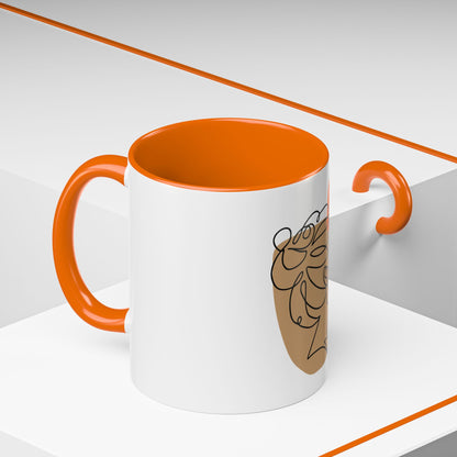 Abstract Line Art Woman Accent 110z Mug