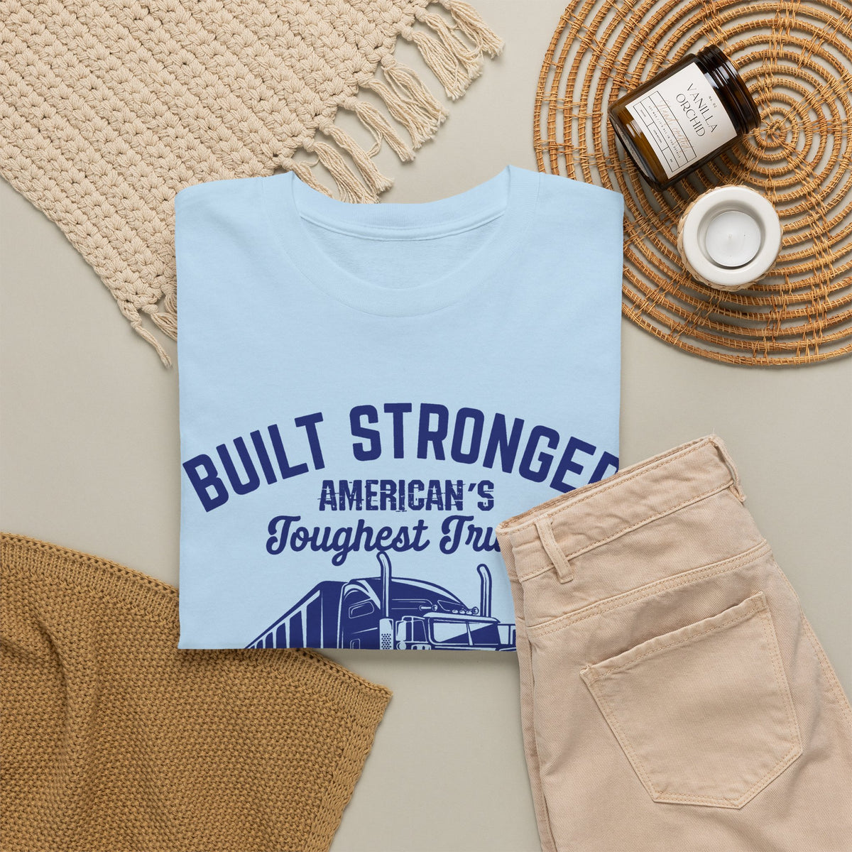 Built Stronger Last Longer Trucker T-Shirt