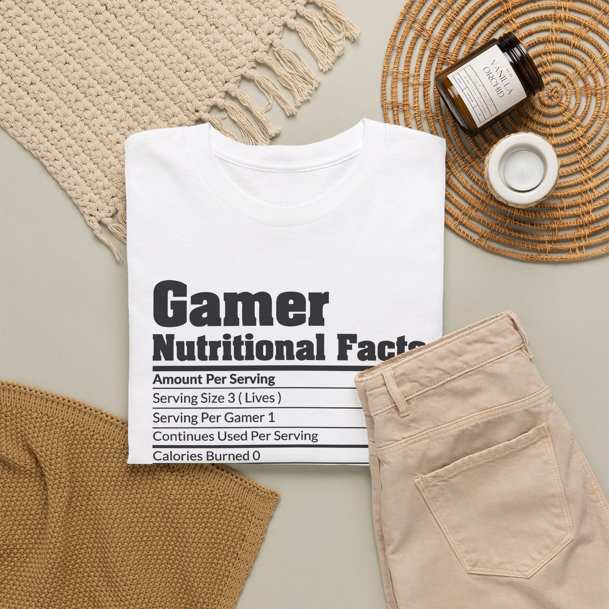 Gamer Nutritional Facts T-Shirt