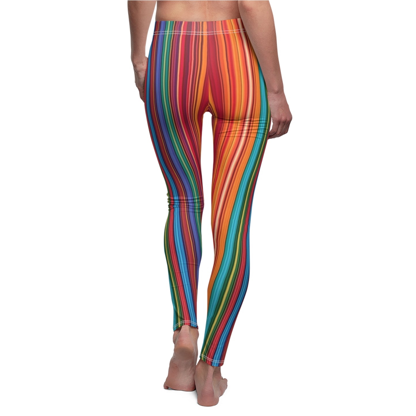 Vibrant Rainbow Stripe Women’s Leggings