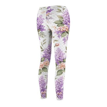 Floral Lilac Watercolor Women's Casual Leggings