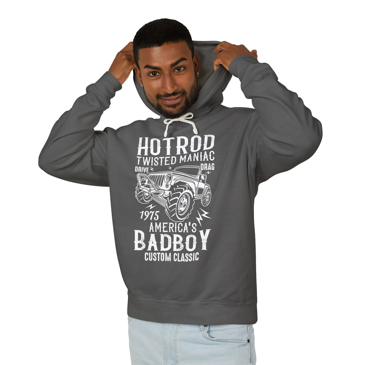 Hotrod Twisted Maniac America's Bad Boy Lightweight Hooded Sweatshirt