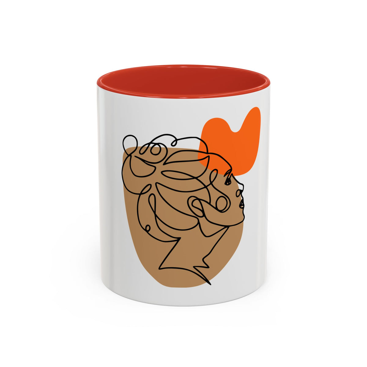 Abstract Line Art Woman Accent 110z Mug
