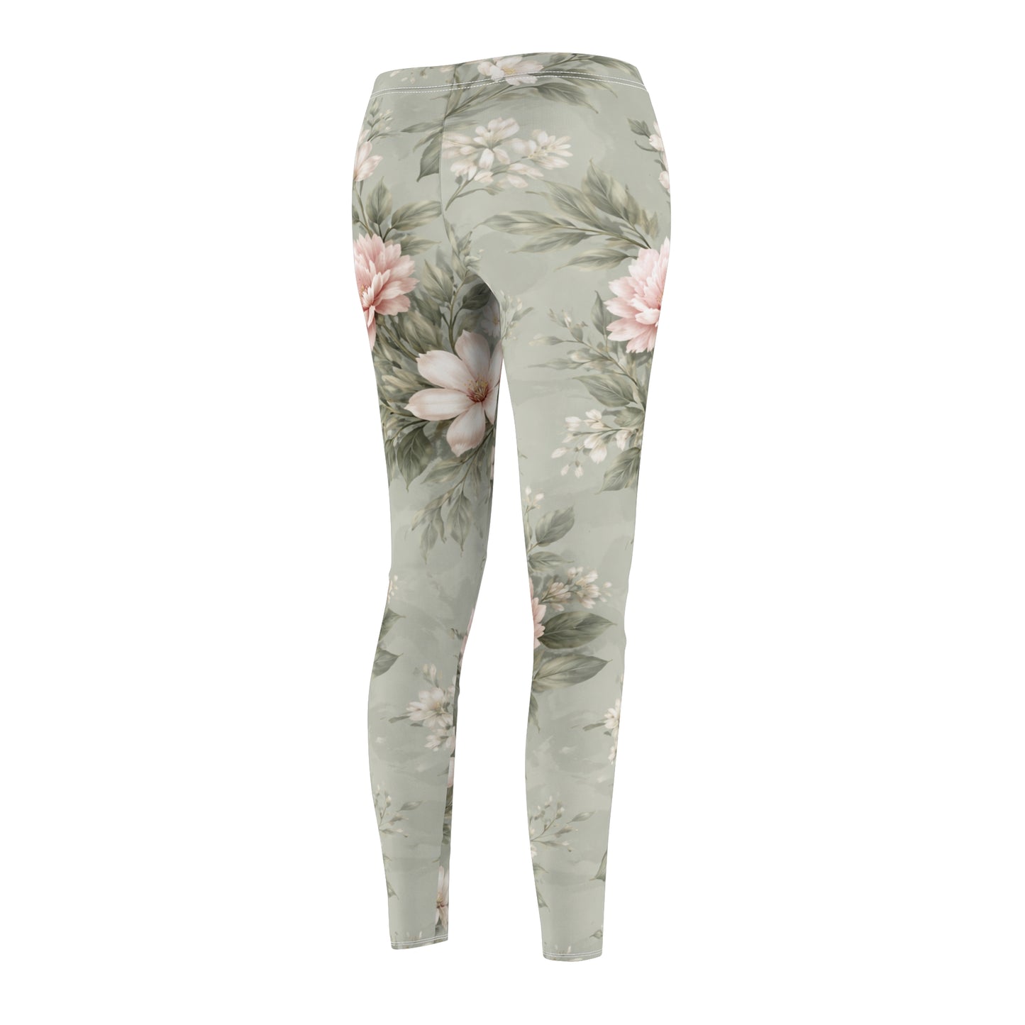 Floral Sage Vintage Women's Casual Leggings