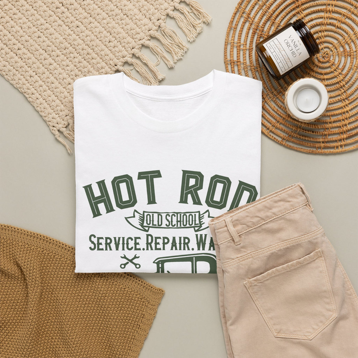 Hot Rod Old School Authentic Custom Wheel T-Shirt