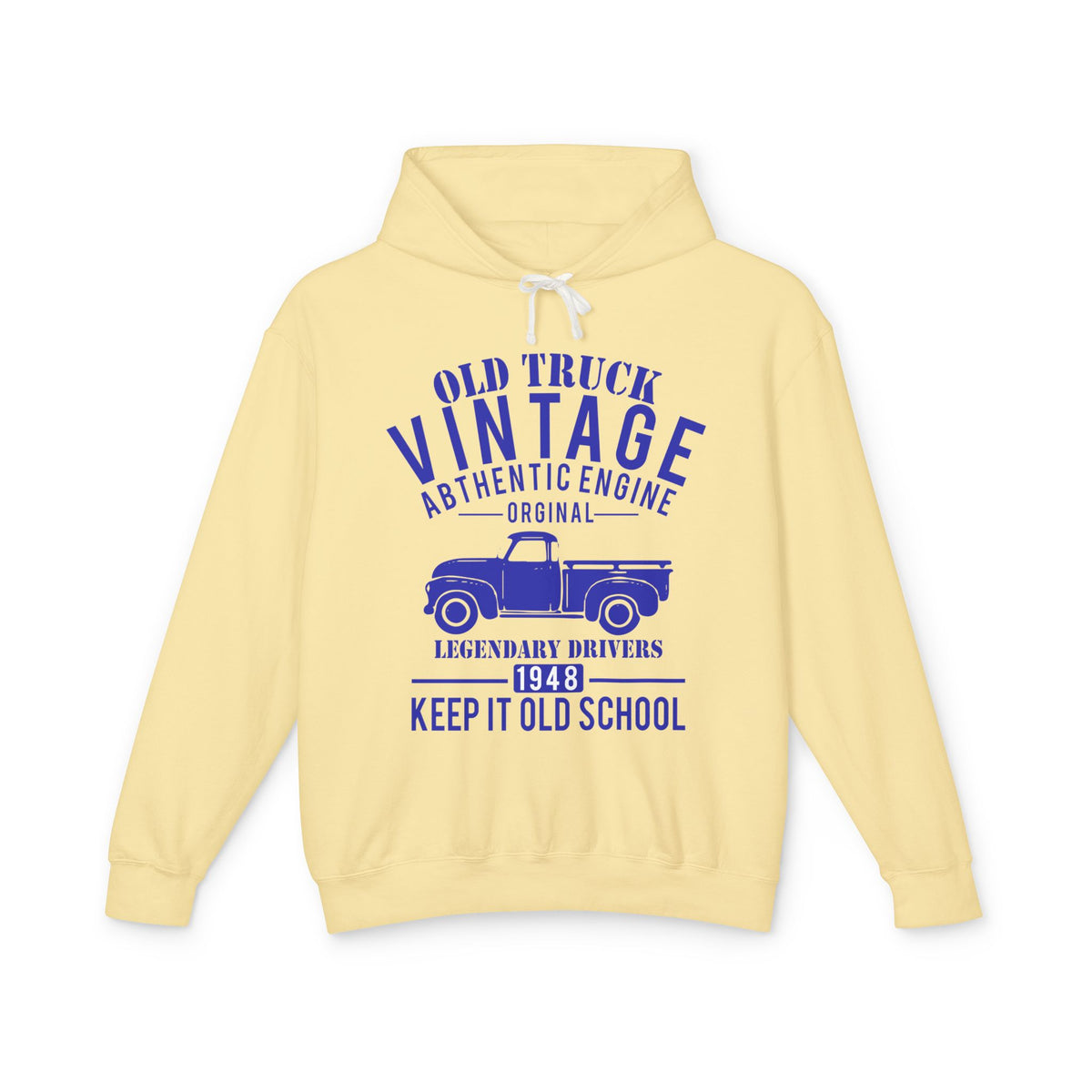 Old Truck Vintage Lightweight Hooded Sweatshirt