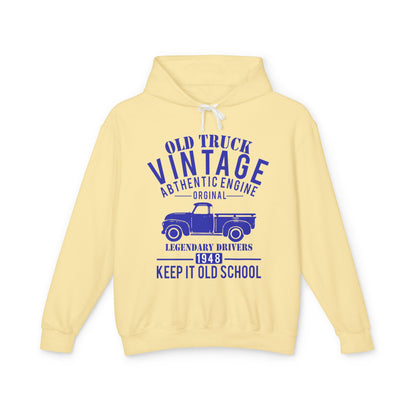 Old Truck Vintage Lightweight Hooded Sweatshirt