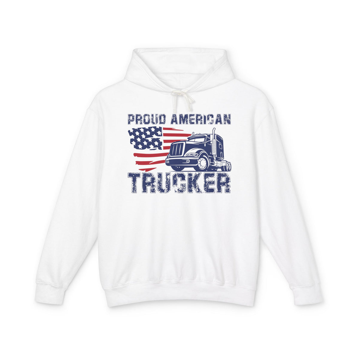 Proud American Trucker Lightweight Hooded Sweatshirt