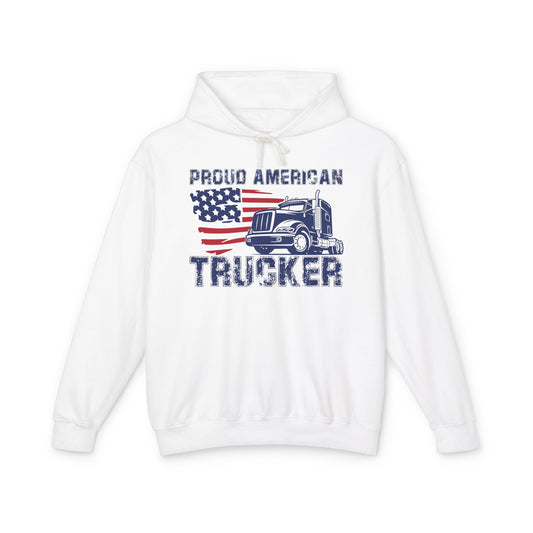 Proud American Trucker Lightweight Hooded Sweatshirt