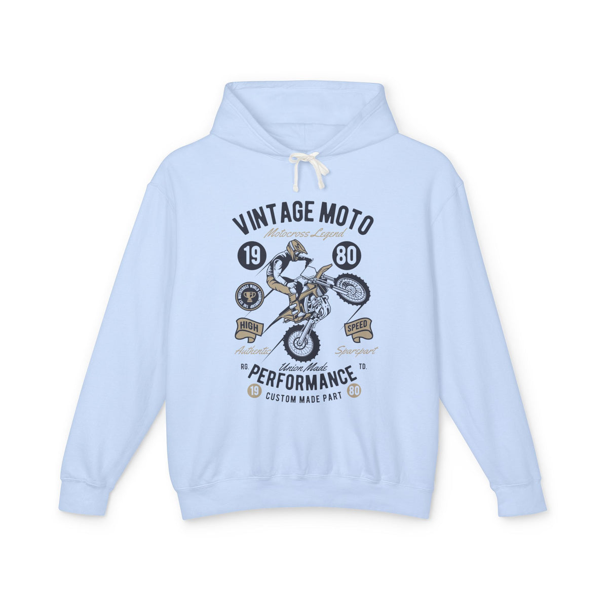 Vintage Moto Lightweight Hooded Sweatshirt