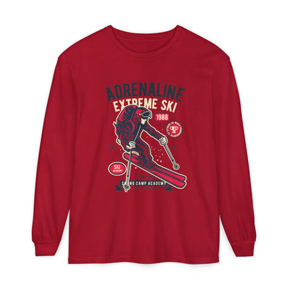 Adrenaline Extreme Ski Garment-Dyed Long Sleeve T-Shirt