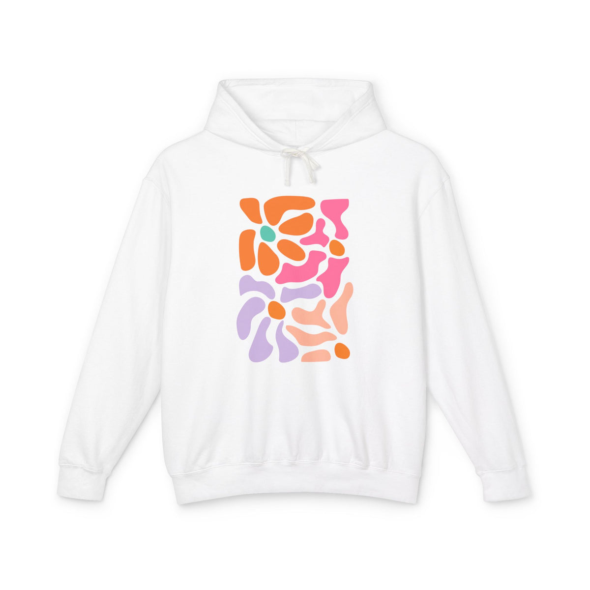 Colorful Abstract Shapes Lightweight Women's Hooded Sweatshirt
