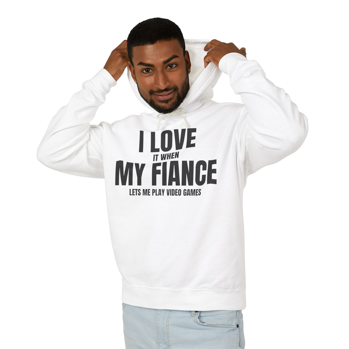 "I Love It When My Fiancé Lets Me Play Video Games" Lightweight Hooded Sweatshirt