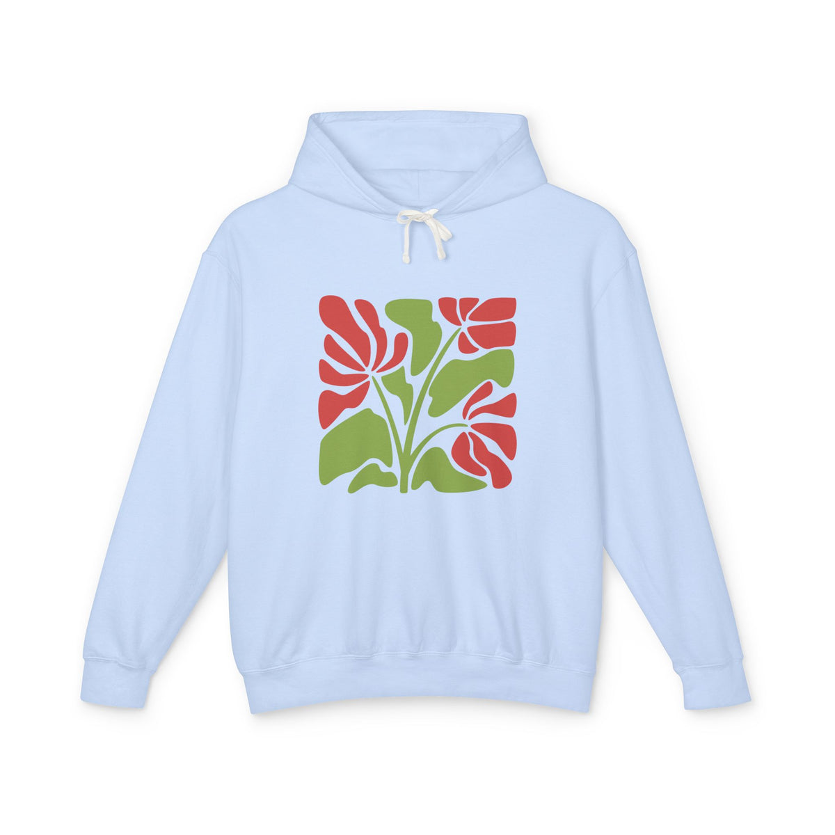Botanical Floral Lightweight Women's Hooded Sweatshirt