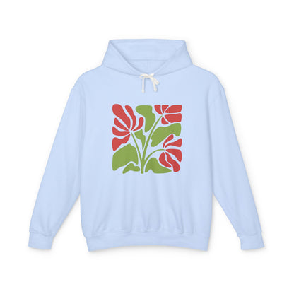 Botanical Floral Lightweight Women's Hooded Sweatshirt