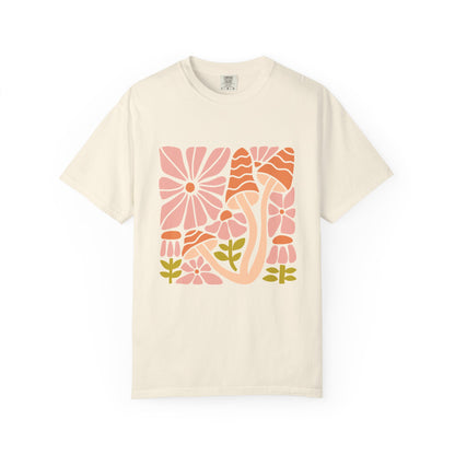 Floral Retro Waves Garment-Dyed Women's T-Shirt