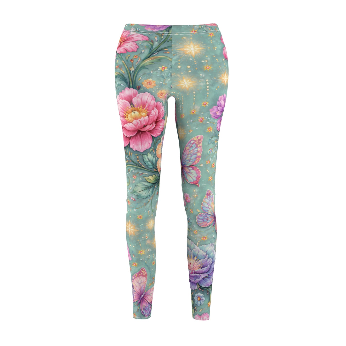 Floral Butterfly Women's Casual Leggings