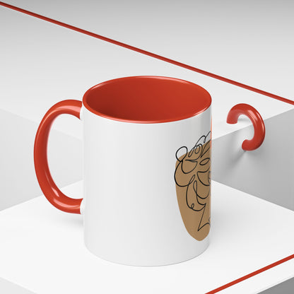 Abstract Line Art Woman Accent 110z Mug