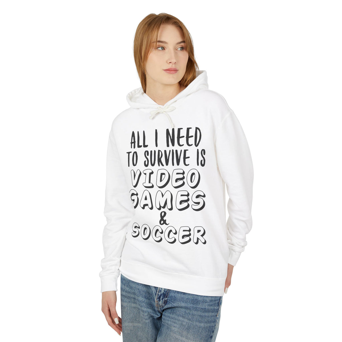 "All I Need To Survive" Casual Gamer Hooded Sweatshirt