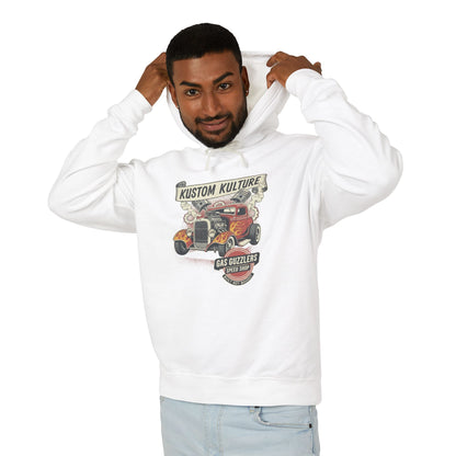 Kustom Kulture Gas Guzzlers Lightweight Hooded Sweatshirt