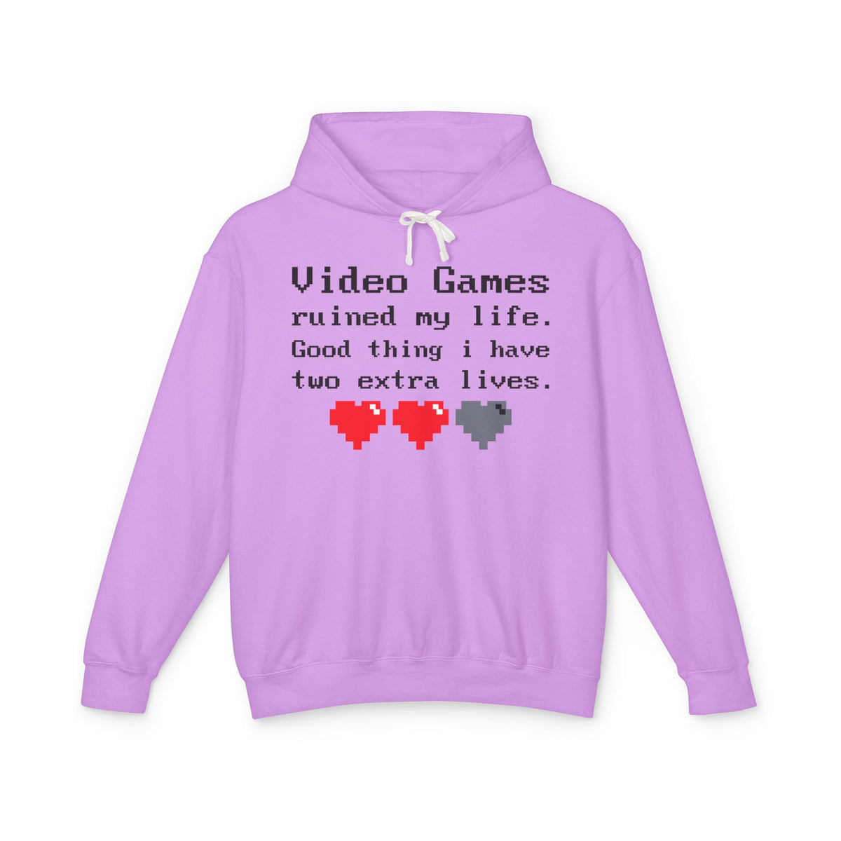 Video Games Ruined My Life Lightweight Women's Hooded Sweatshirt