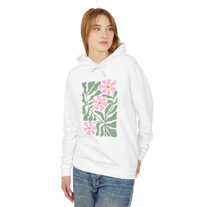 Botanical Floral Lightweight Women's Hooded Sweatshirt