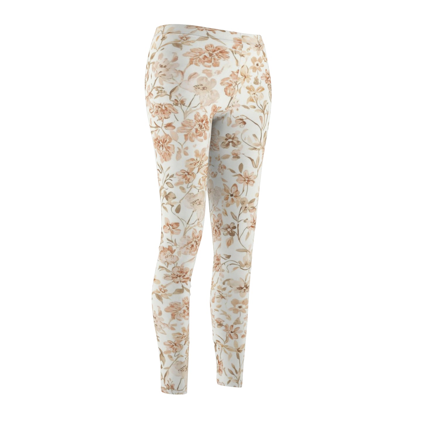 Floral Cream Toned Women's Leggings