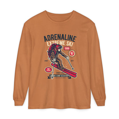 Adrenaline Extreme Ski Garment-Dyed Long Sleeve T-Shirt