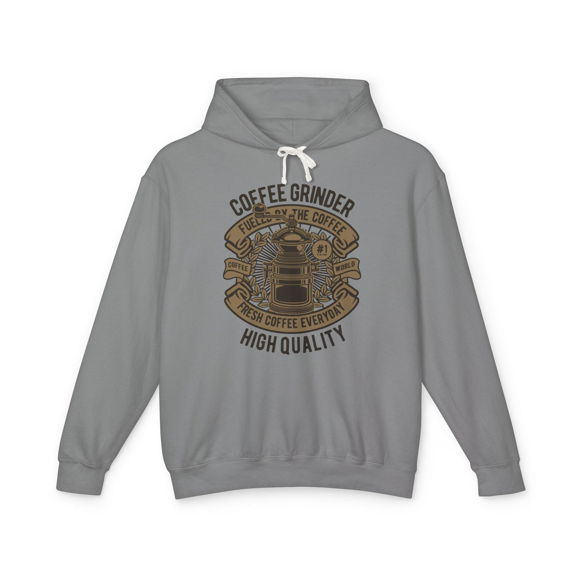 Coffee Grinder Lightweight Hooded Sweatshirt