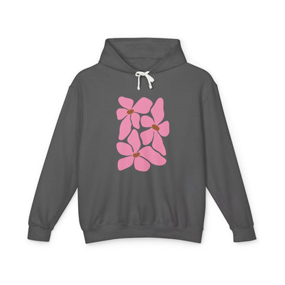 Pink Petal Bloom Lightweight Women's Hooded Sweatshirt
