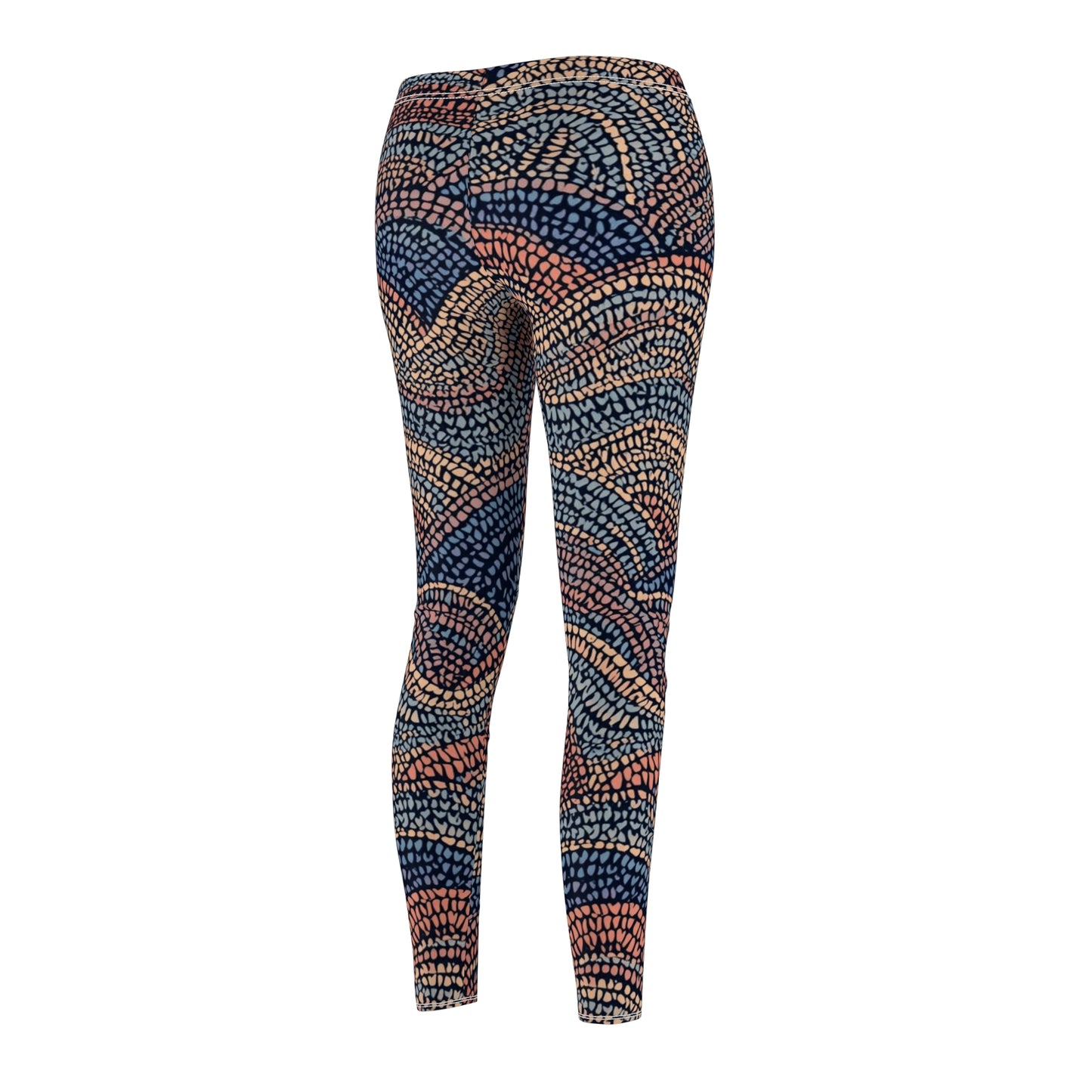 Abstract Sunset Knit Women's Casual Leggings