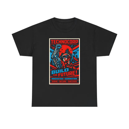 Cyberpunk TechnoCorp 'Build the Future' Men's T‑Shirt