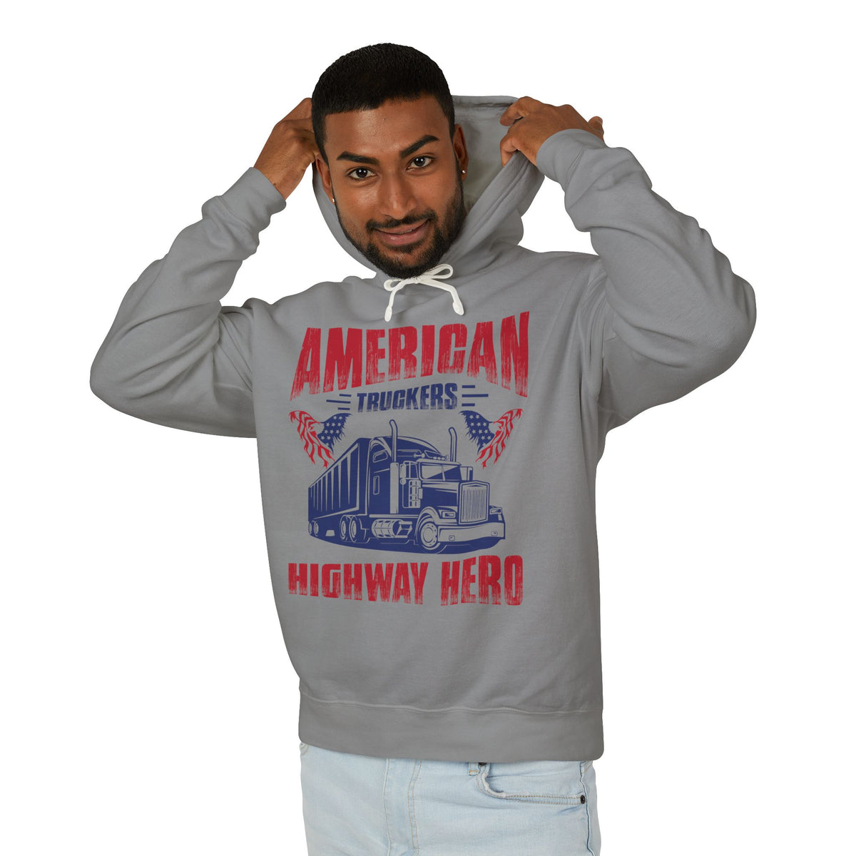 American Truckers Highway Hero Lightweight Hooded Sweatshirt