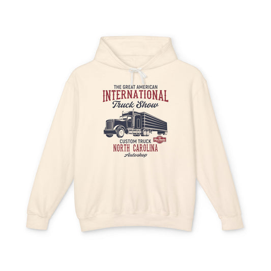 Great American International Truck Show North Carolina Lightweight Hooded Sweatshirt