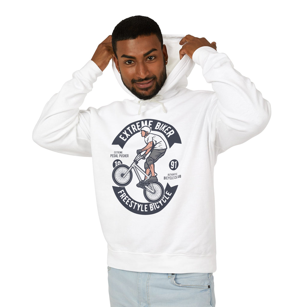 Extreme Biker Freestyle Bicycle Lightweight Hooded Sweatshirt
