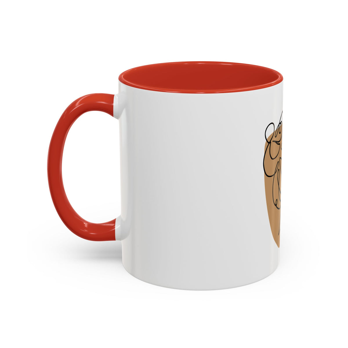 Abstract Line Art Woman Accent 110z Mug