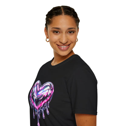 Liquid Chrome Heart Women's T-Shirt