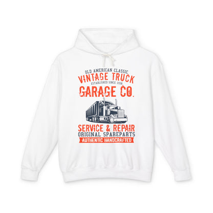 Old American Classic Vintage Truck Garage Co. Lightweight Hooded Sweatshirt
