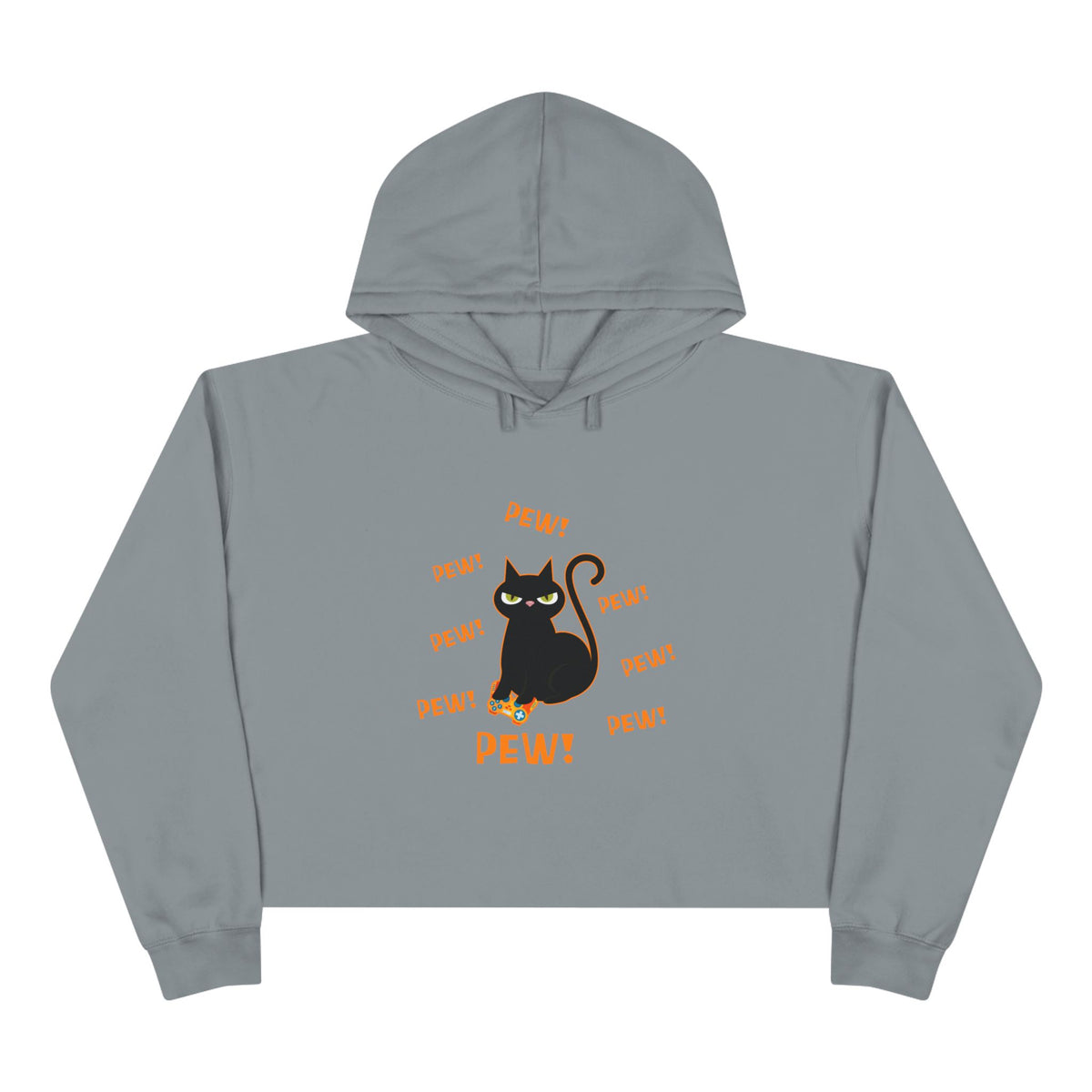 Pew! Cat Crop Hoodie