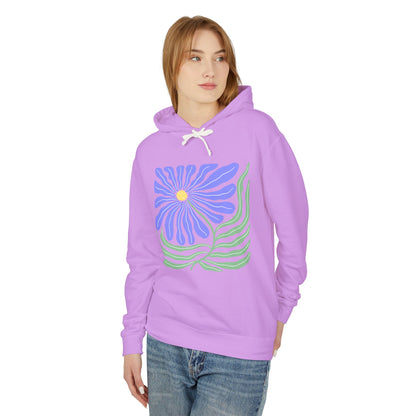 Floral Daisy Lightweight Women's Hooded Sweatshirt