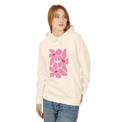 Pink Petal Bloom Lightweight Women's Hooded Sweatshirt
