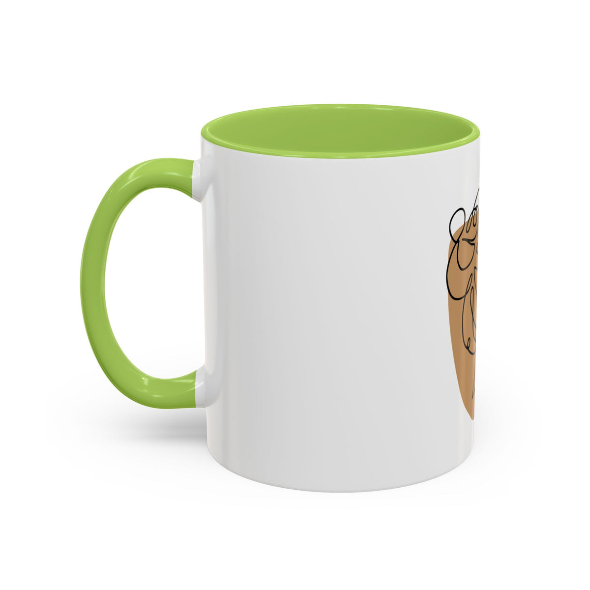 Abstract Line Art Woman Accent 110z Mug