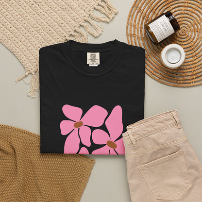 Pink Petal Bloom Garment-Dyed Women's T-Shirt