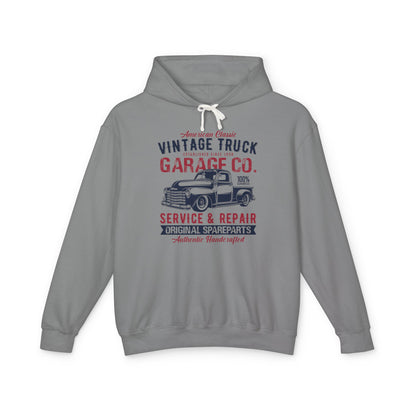 American Classic Vintage Truck Garage Co. Service And Repair Lightweight Hooded Sweatshirt