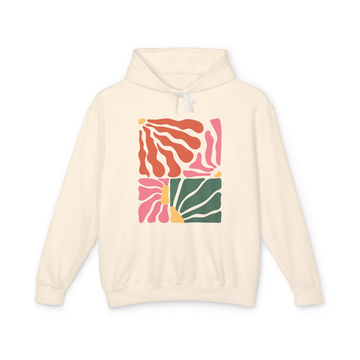 Abstract Geometric Color Block Lightweight Women's Hooded Sweatshirt