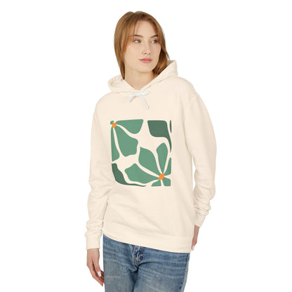 Abstract Botanical Floral Lightweight Women's Hooded Sweatshirt