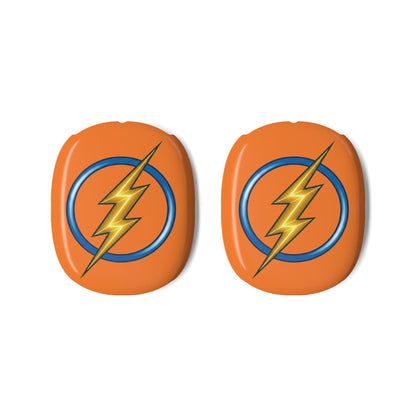 Lightning Bolt AirPods Max Shell Case Cover Gen 1 and Gen 2, Orange