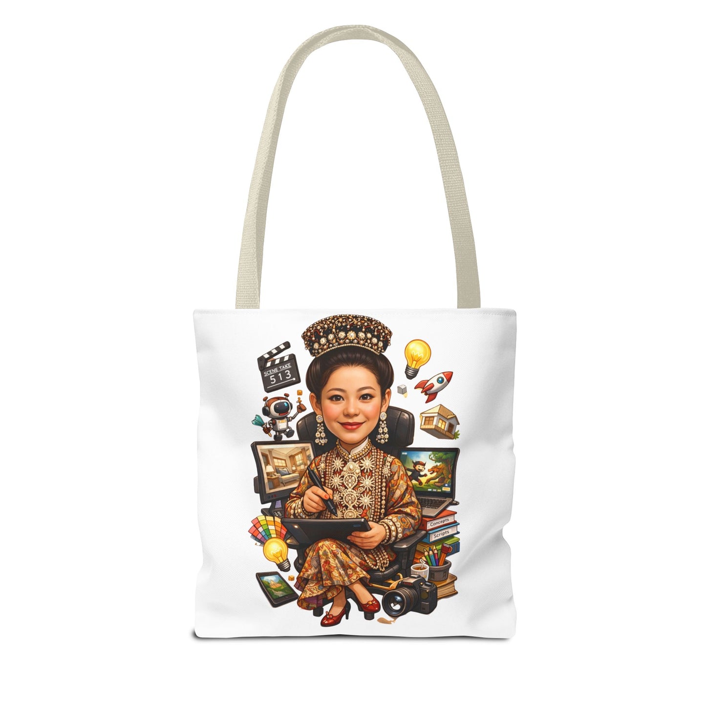 Vintage Peranakan Chinese Empress Portrait Tote Bag