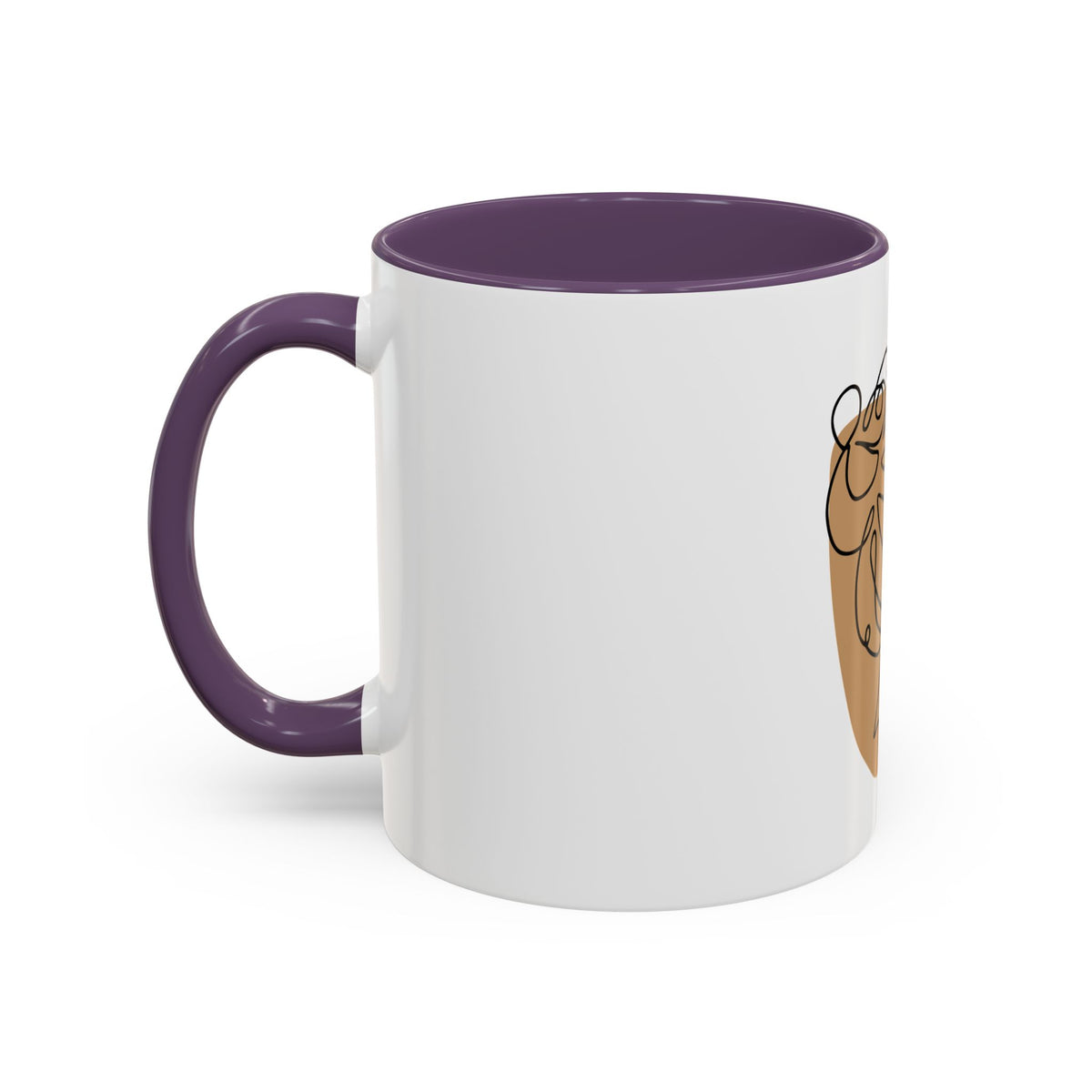 Abstract Line Art Woman Accent 110z Mug