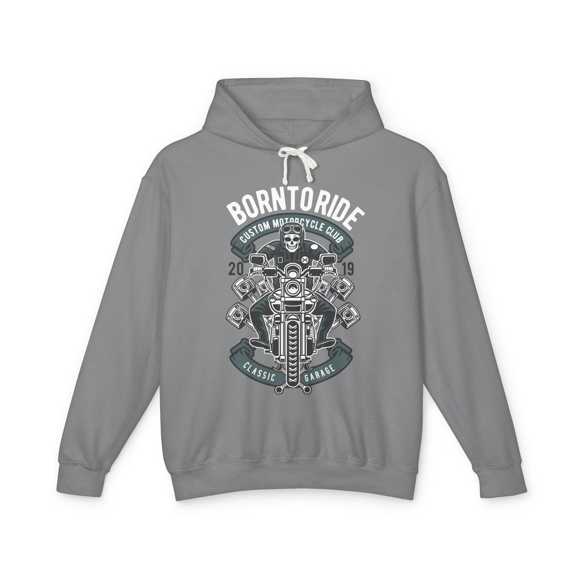 Born To Ride Motorcycle Lightweight Hooded Sweatshirt